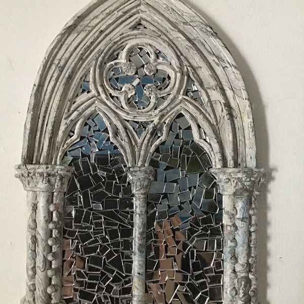 Gothic arch mirror  handcrafted picture art U.K Artist design art