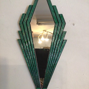 Art Deco decorative mirror, large,  50 cm&#39;s(20&quot;) x 22 cm&#39;s (9&quot;)