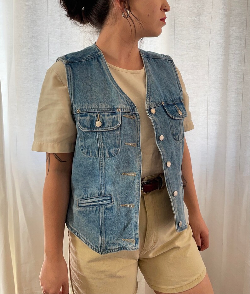 Vintage denim vest size S