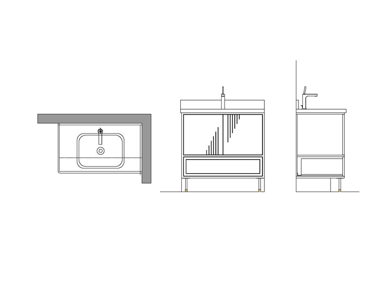Autocad Bathroom Vanity Elevations Detailed Digital Designs - Etsy