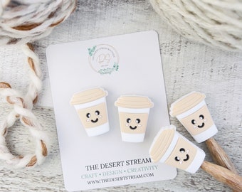 Coffee Stitch Stoppers, Knitting Needle Point Protectors, Knitting Notions, Knitting Accessories