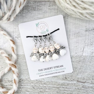 Skull Angel Stitch Marker Set, Knitting Notions Tin, Snag Free Stitch Markers, Progress Keepers, Crochet tools, Knitting tools, gift for mom Basic