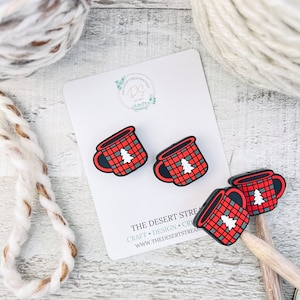 Winter Mug Stitch Stoppers, Knitting Needle Point Protectors, Knitting Notions, Knitting Accessories