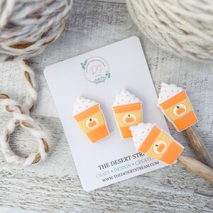 Pumpkin Spiced Stitch Stoppers, Knitting Needle Point Protectors, Knitting Notions, Knitting Accessories