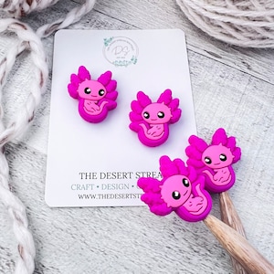 Axolotl Stitch Stoppers, Knitting Needle Point Protectors, Knitting Notions, Knitting Accessories