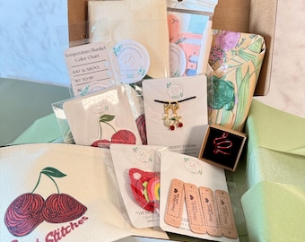 The *Luxe Limited* Stitcher's Bundle Box, Gift Box for Crochet and Knitting, Fiber art tools