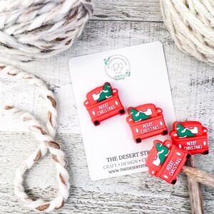 Christmas Truck Stitch Stoppers, Knitting Needle Point Protectors, Knitting Notions, Knitting Accessories