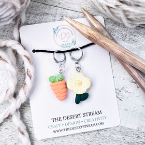 Garden Stitch Markers Set, Snag Free Stitch Markers, Progress Keepers, Crochet tools, Knitting tools, Knitting Notions Tin, gift for mom