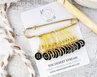 Crochet Hook Size Reminders and Project Organizer, Letter Markers for US Crochet Sizes B-Q
