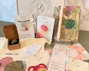 The *Signature* Stitcher's Bundle Box, Gift Box for Crochet and Knitting, Fiber art tools