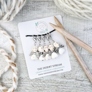 Skull Angel Stitch Marker Set, Knitting Notions Tin, Snag Free Stitch Markers, Progress Keepers, Crochet tools, Knitting tools, gift for mom