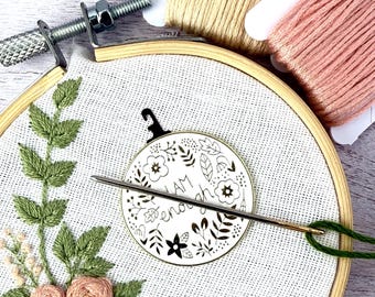 I am enough Minder Needle Threader Magnetic for Cross Stitch, Embroidery Darning Sewing needle keeper.