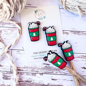 Winter Latte Stitch Stoppers, Knitting Needle Point Protectors, Knitting Notions, Knitting Accessories