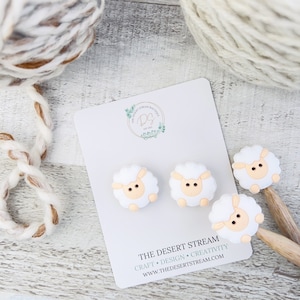 Sheep Stitch Stoppers, Knitting Needle Point Protectors, Knitting Notions, Knitting Accessories