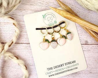 Blush Harvest Stitch Markers Set, Knitting Notions Tin, Snag Free Stitch Markers, Progress Keepers, Crochet tools, Knitting tools