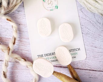 Embossed Floral Stitch Stoppers, Knitting Needle Point Protectors, Knitting Notions, Knitting Accessories