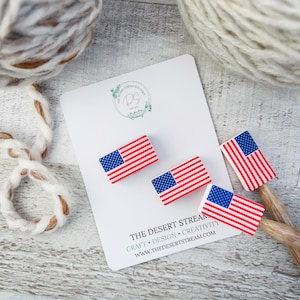 American Flag Knitting Needle Point Protectors, Stitch Stoppers Knitting Notions, Needle Huggers, Knitting Accessories