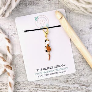 Calico Cat Stitch Marker, Knitting Notions, Snag Free Stitch Marker, Progress Keeper, Crochet tools, Knitting tools, gift for mom