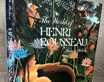 The World of Henri Rousseau - Vintage 1987 Hardcover Book / French Post-Impressionist, Naive Art Coffee Table Book Decor