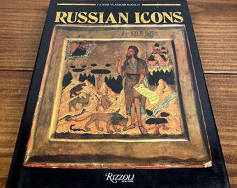 Russian Icons by Father Vladimir Ivanov 1988 1st US Edition Vintage Hardcover - Rizzoli Art
