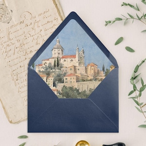 Fine Art Envelope Liners & A7 Envelopes. Vintage Printed Envelope Liners for Invitations