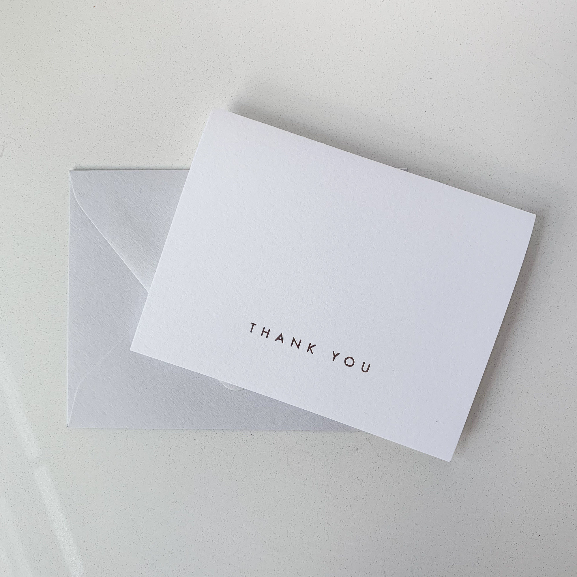 Silver Foil Pressed Thank You Cards / Set of 10 - Etsy
