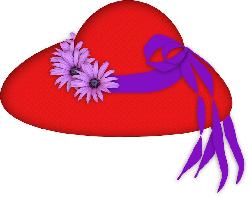 Red Hat Society Digital Scrapbook Kit Etsy