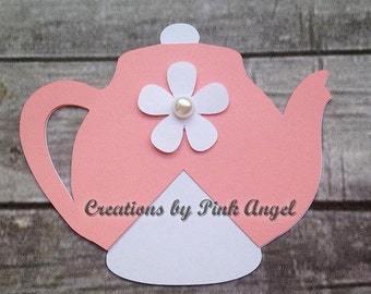 DIY Teapot Cardstock Paper Cutouts, Tea Time Party Cut Out Die Cut Shapes, SUPPLIES ONLY Assembly Required