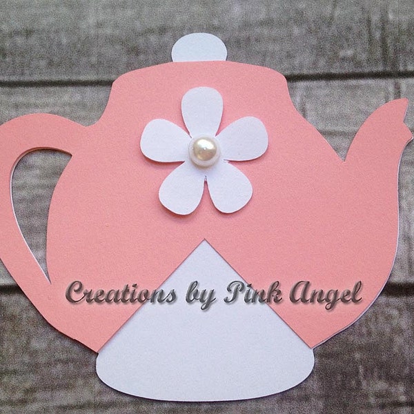 DIY Teapot Cardstock Paper Cutouts, Tea Time Party Cut Out Die Cut Shapes, SUPPLIES ONLY Assembly Required