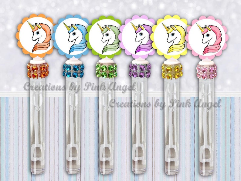 18 Unicorn Bubble Wands Pink Blue Purple Green Unicorn Favors Unicorn Birthday Favors 12 6 Unicorn Party Favors