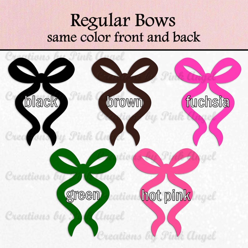 May include: 5 cardstock bows in various colors.
