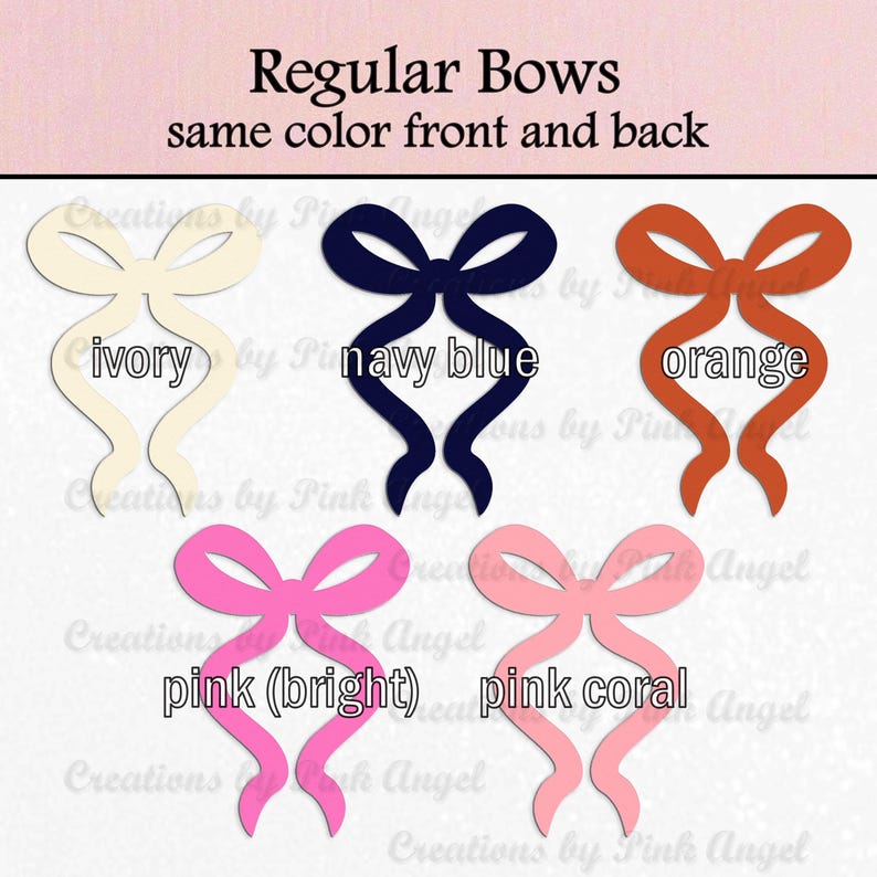 May include: 5 cardstock bows in various colors.