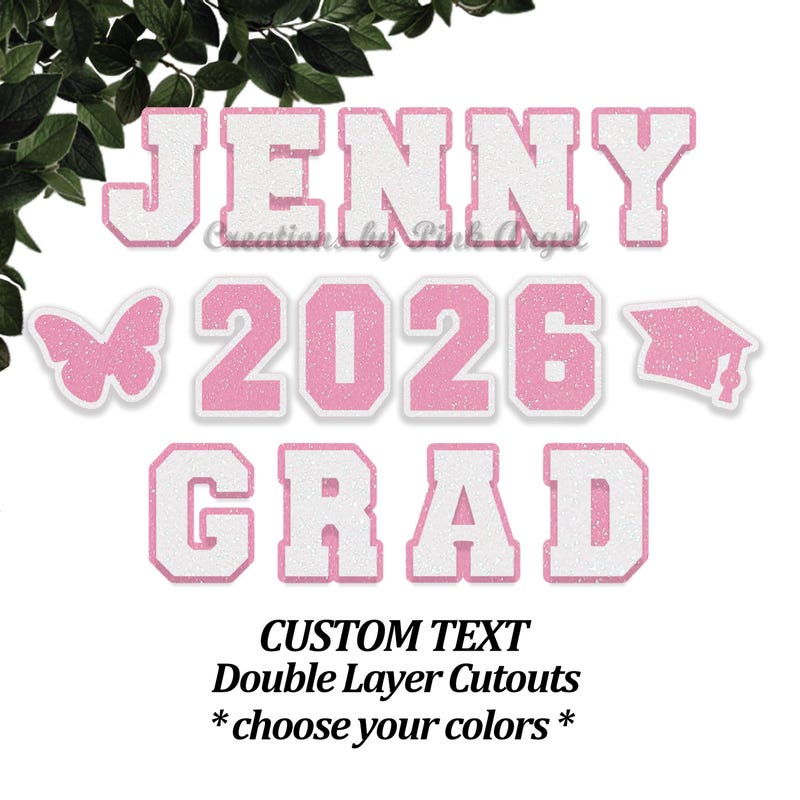 Senior Rounded Letters Senior 2026 Letters - Etsy