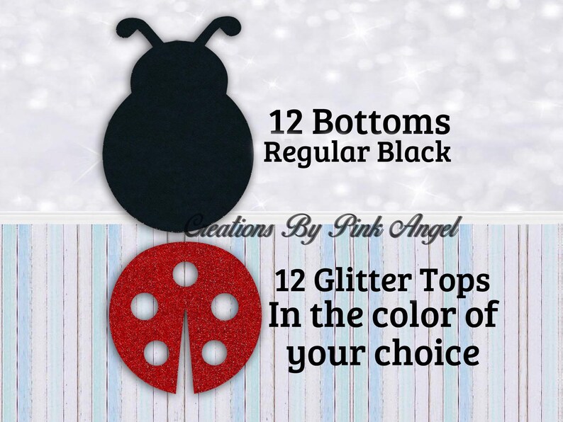 12PCS Glitter Ladybug Cutouts Ladybug Die Cuts Ladybug | Etsy