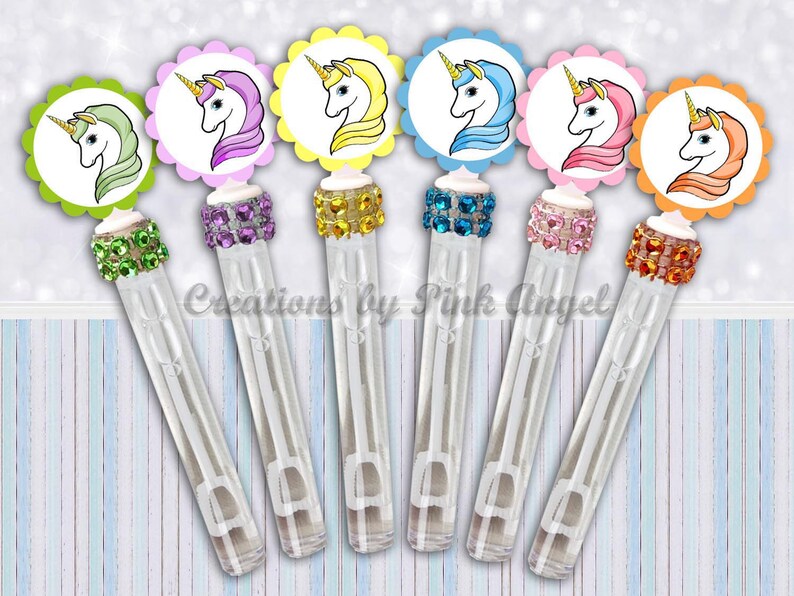 18 Unicorn Bubble Wands Pink Blue Purple Green Unicorn Favors Unicorn Birthday Favors 12 6 Unicorn Party Favors