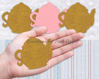 12PCS Teapot Cutouts for Tea Time Themed Party or Pin the Teacup Games, DIY Teapot Place Cards or Name Tags