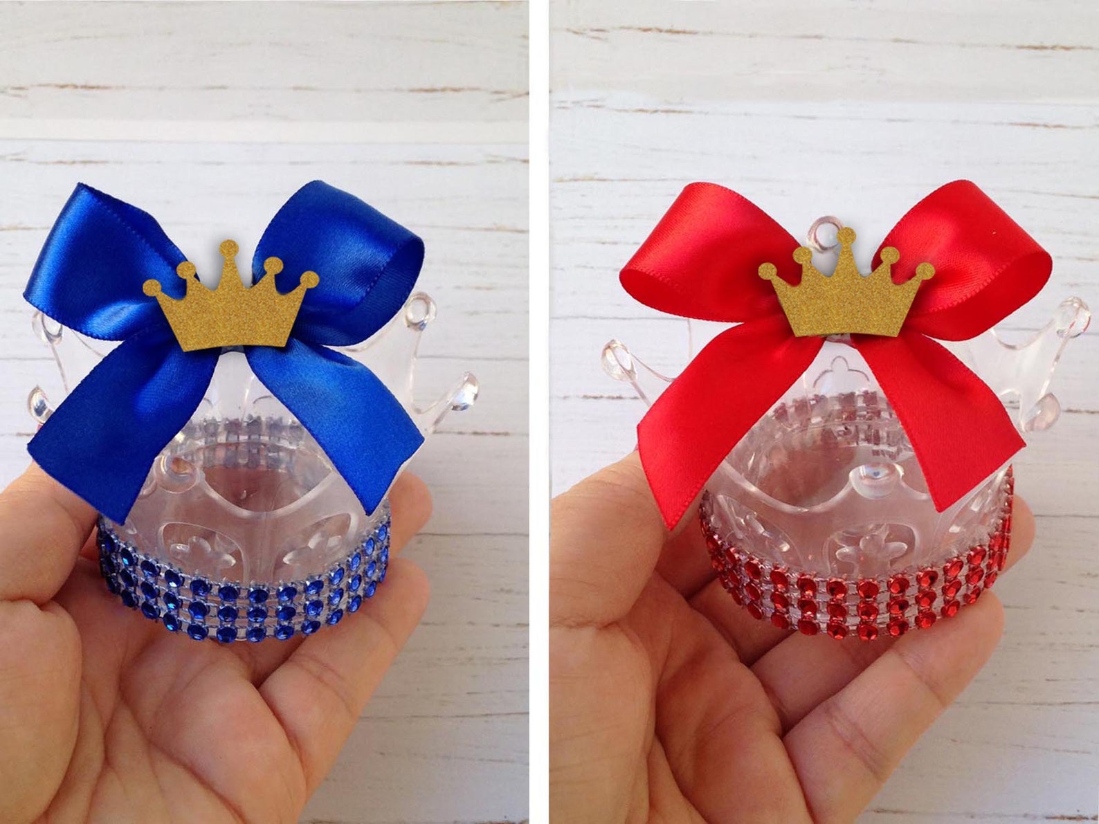 Pack of 6 Crown Party Favors Fillable Crown Favor Box Prince Etsy