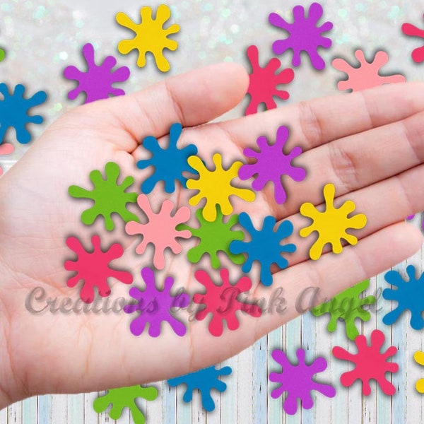 200pcs Slime Confetti, Slime Splat Table Scatter, Virus Confetti, Slime Paper Punches, Paintball Confetti for Birthday