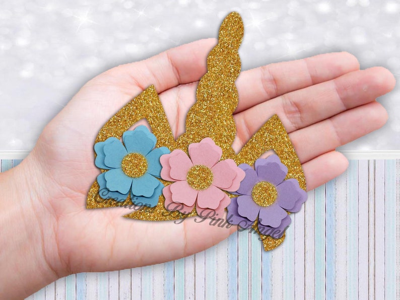 diy unicorn centerpieces unicorn horn and ears cut outs or die cuts birthday party ideas and decor unicorn cutouts set of 6 or 12