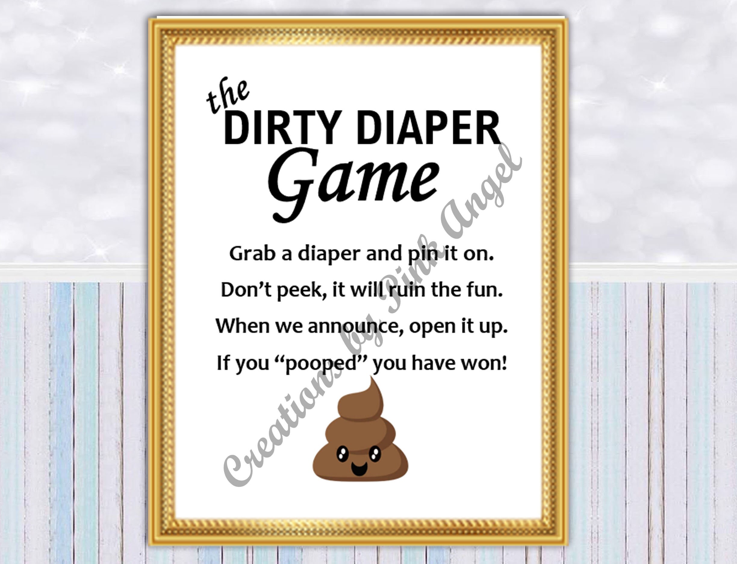 Dirty Diaper Game Free Printable