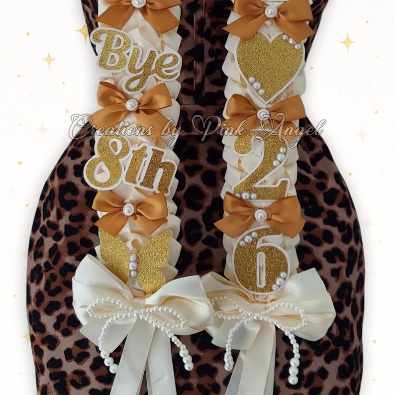 8th Grade Graduation Lei, Middle School Promotion Ribbon Lei Class of ...
