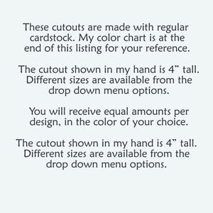 Image shows: Information regarding the listing shown such as materials, size and/or quantities included.