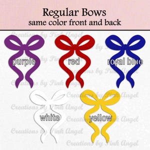 May include: 5 cardstock bows in various colors.