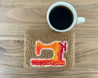 Handmade Yarn Art Mug Rug: Hooked Coaster, Special Gift