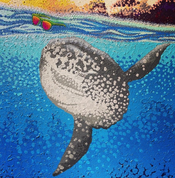 Fine Art Print of Pointillism Painting: Octopuzzled by Christie A
