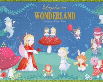 The Hobbit crossover Alice in Wonderland - Stickers