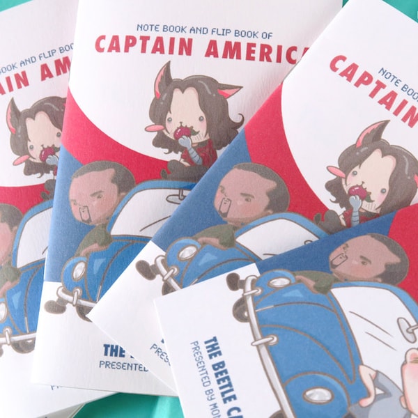 Captain America Notebook + Flip book (fan art)