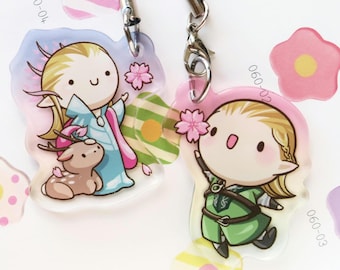 Cute Thranduil & Legolas Sakura Charms Set