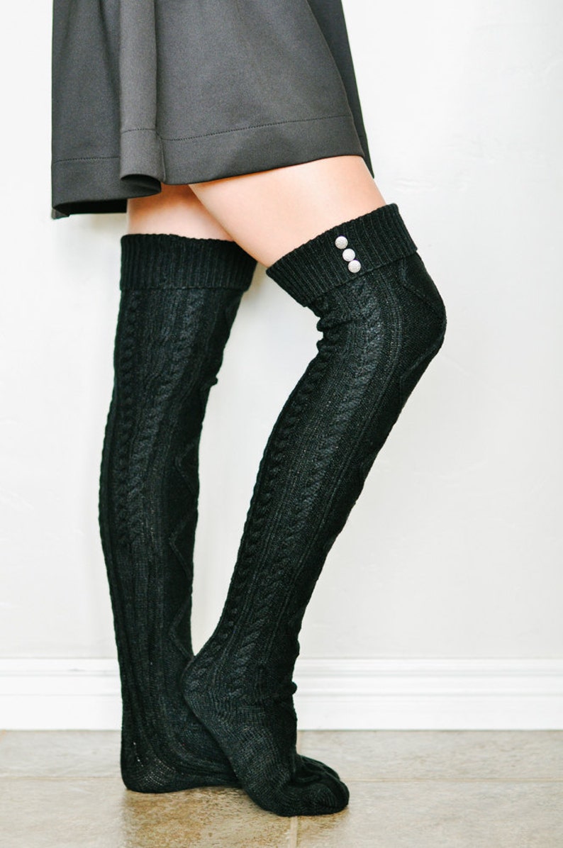 Zoey Thigh High Boot Socks. Etsy
