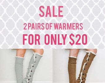 Sophie Button Down Leg Warmers.